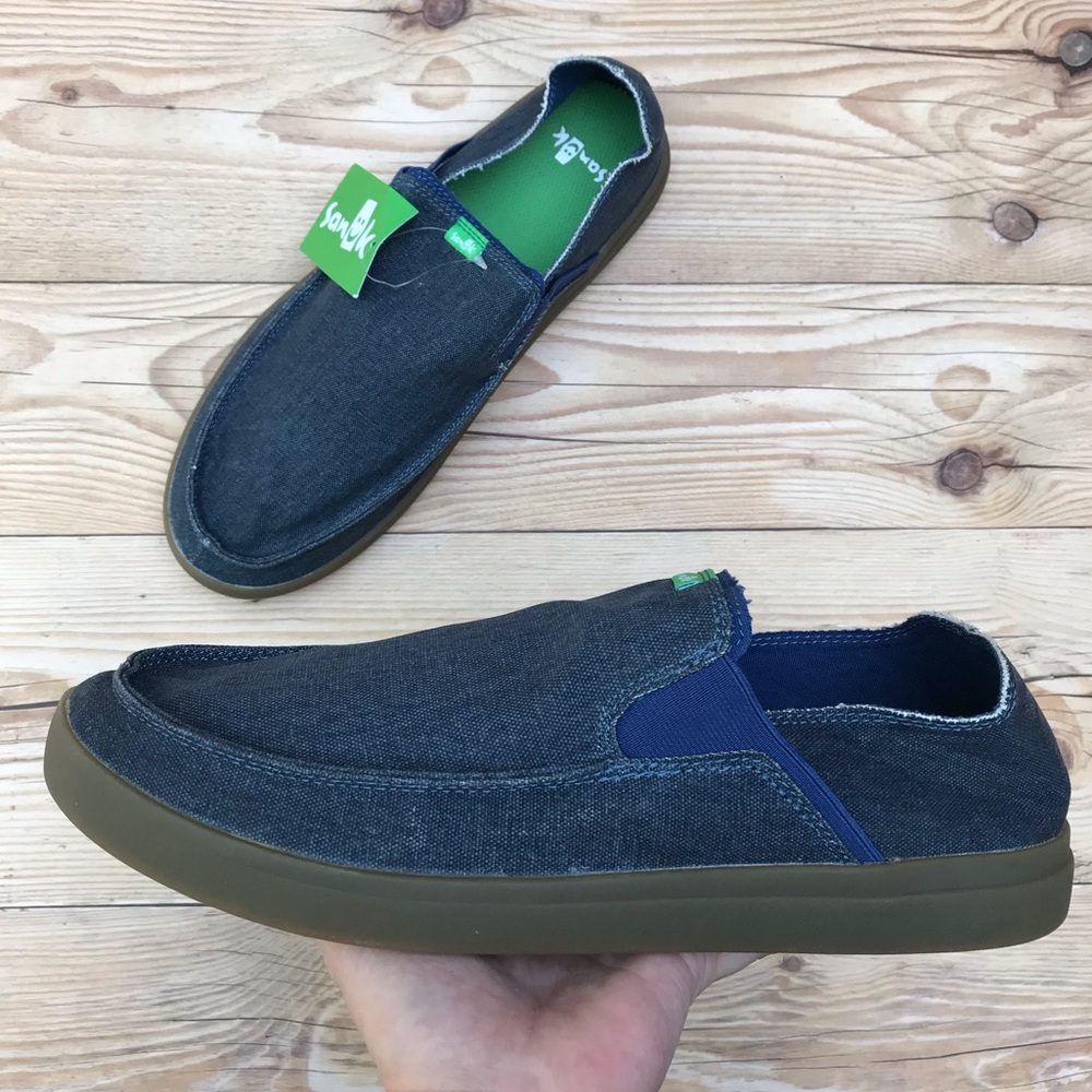 Sanuk Pick Pocket Slip-On Sneaker Blue/Gum Bottom